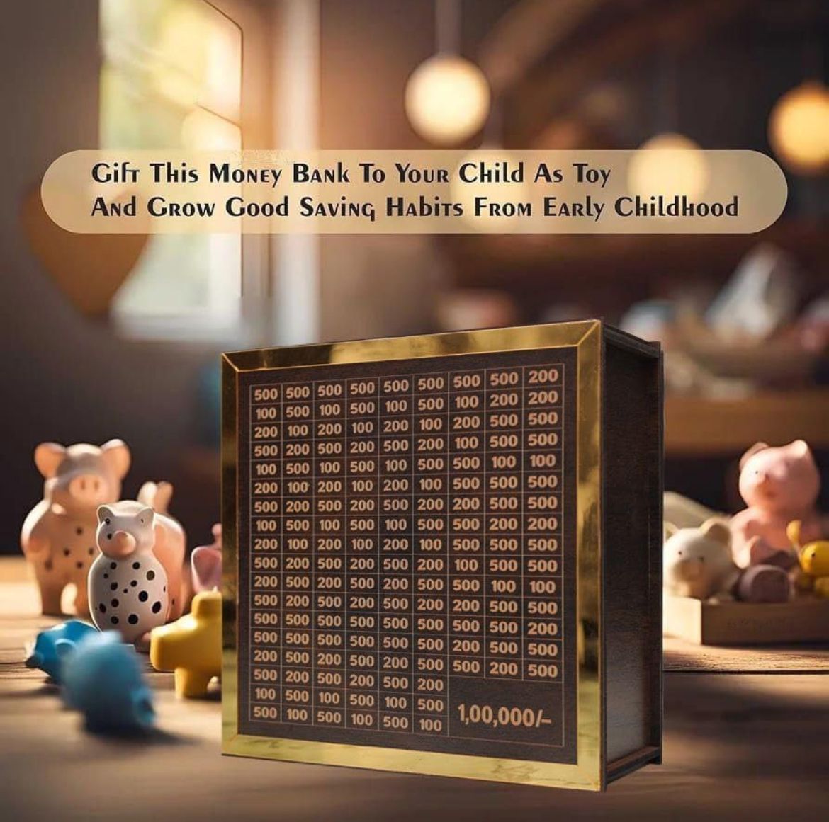 Savings Challenge Piggy Bank